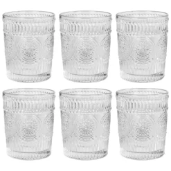 Krumble Waterglas vintage - 260 ml - Set van 6