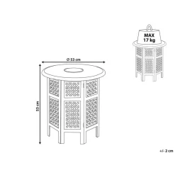 KUMALI - Bijzettafel - Donkere houtkleur - Mangohout