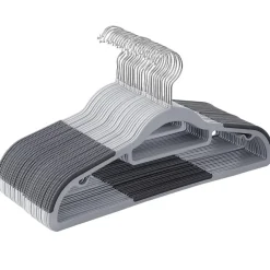 Kunststof kledinghangers - antislip - draaibare haak - 30 stuks - grijs