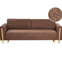 KVAM - Slaapbank 3-zits opbergruimte - Bruin - Bouclé