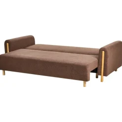 KVAM - Slaapbank 3-zits opbergruimte - Bruin - Bouclé