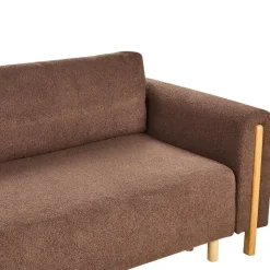 KVAM - Slaapbank 3-zits opbergruimte - Bruin - Bouclé
