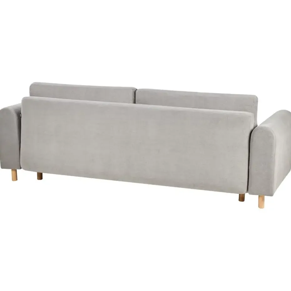 KVAM - Slaapbank 3-zits opbergruimte - Grijs - Polyester