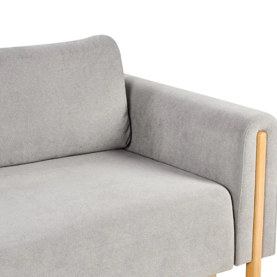 KVAM - Slaapbank 3-zits opbergruimte - Grijs - Polyester