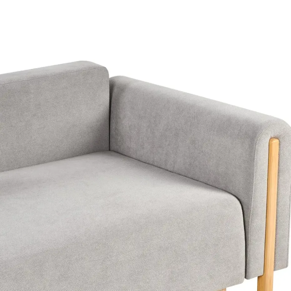 KVAM - Slaapbank 3-zits opbergruimte - Grijs - Polyester