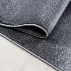 Laagpolig Vloerkleed Plus - Grijs Zwart - 160x230 cm - Tapijt Woonkamer