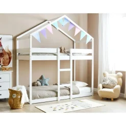 LABATUT - Stapelbed - Wit - 90 x 200 cm - Dennenhout