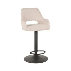 LABEL51 Barkruk Fer - Naturel - Boucle - 47 x 45cm - set van 2