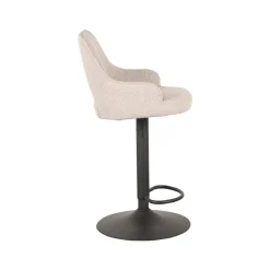 LABEL51 Barkruk Fer - Naturel - Boucle - 47 x 45cm - set van 2