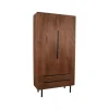 LABEL51 Bergkast Rio - Espresso - Mangohout - 2-Deurs - 200 cm