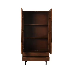 LABEL51 Bergkast Rio - Espresso - Mangohout - 2-Deurs - 200 cm
