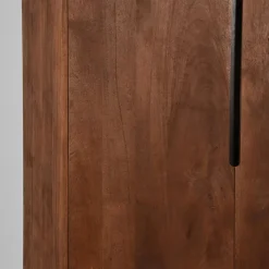 LABEL51 Bergkast Rio - Espresso - Mangohout - 2-Deurs - 200 cm