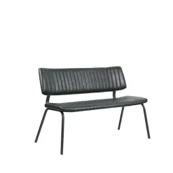 LABEL51 Eetkamerbank Gusto - Zwart - PU-Leder - 120 cm