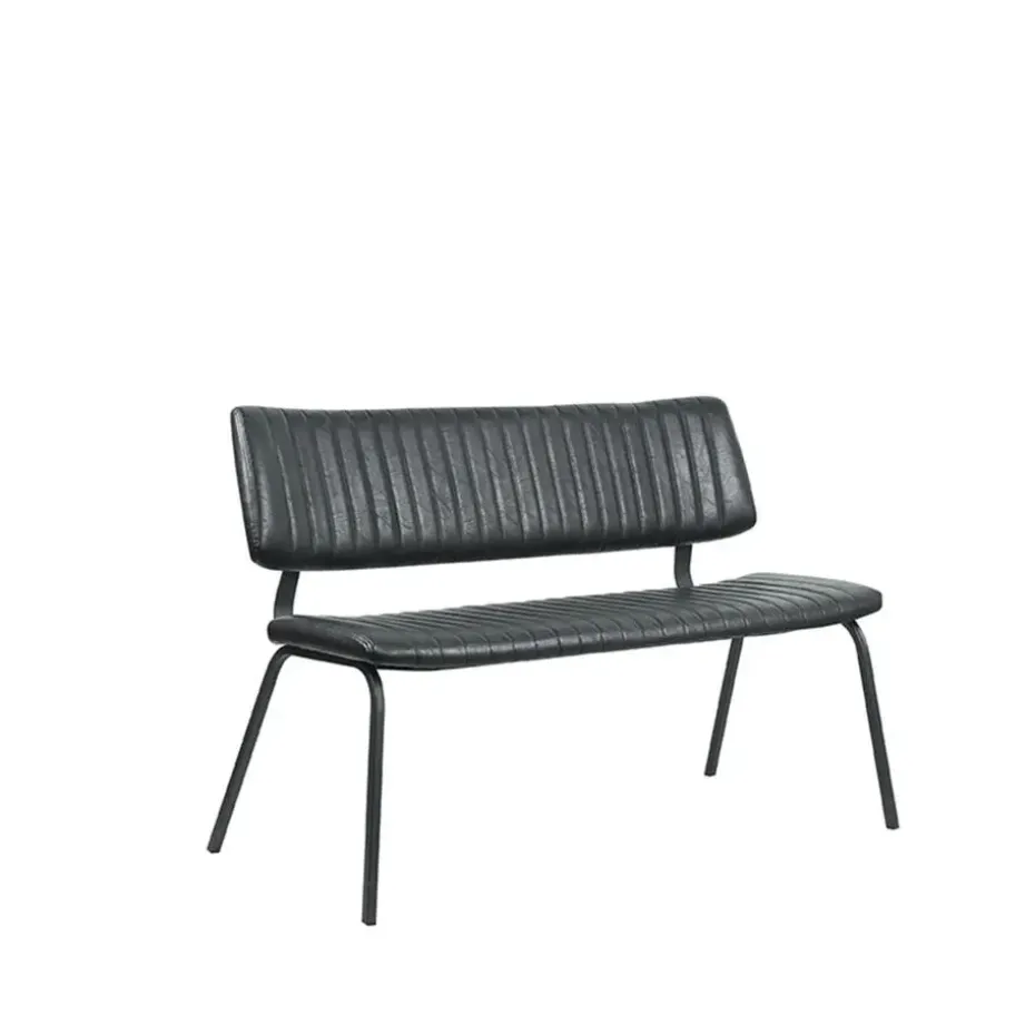 LABEL51 Eetkamerbank Gusto - Zwart - PU-Leder - 120 cm