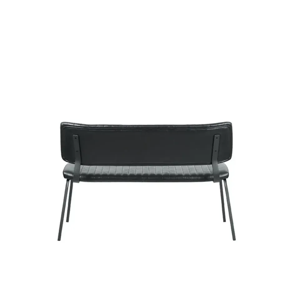 LABEL51 Eetkamerbank Gusto - Zwart - PU-Leder - 120 cm