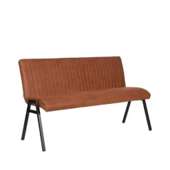 LABEL51 Eetkamerbank Matz - Cognac - Microfiber - 145 cm