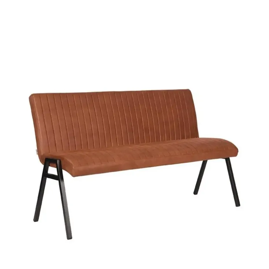 LABEL51 Eetkamerbank Matz - Cognac - Microfiber - 145 cm