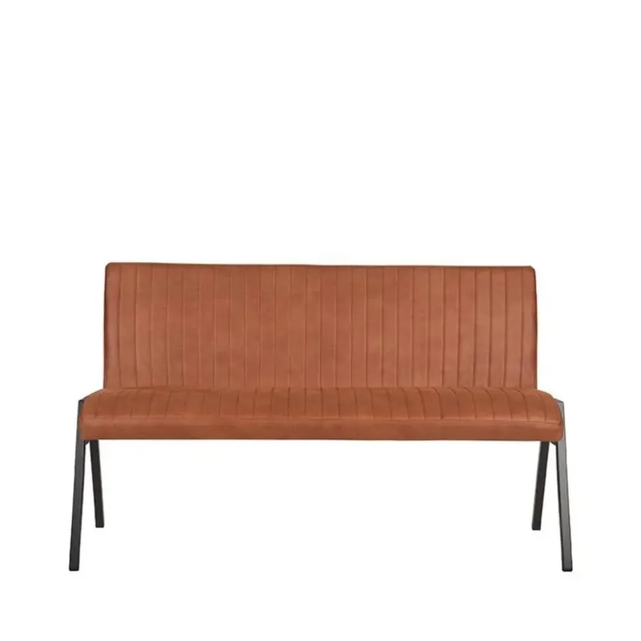 LABEL51 Eetkamerbank Matz - Cognac - Microfiber - 145 cm