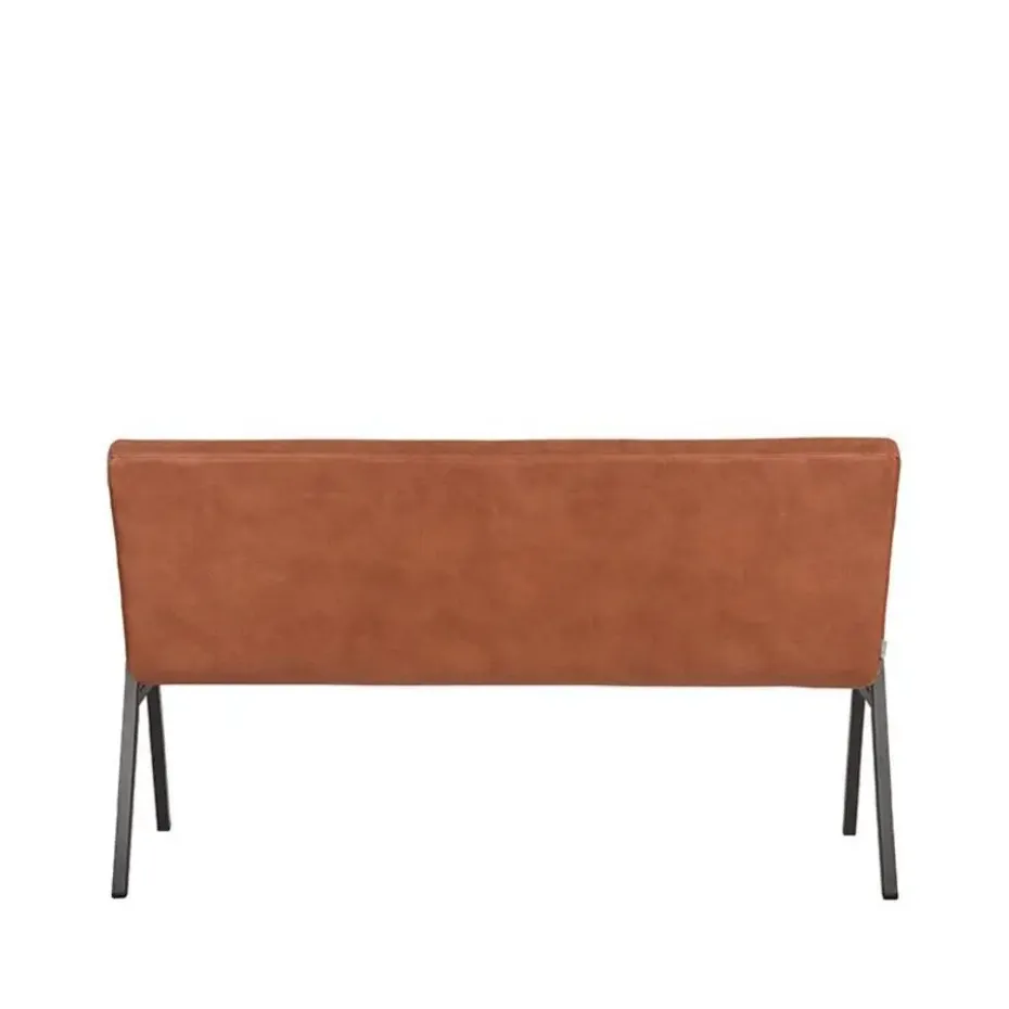 LABEL51 Eetkamerbank Matz - Cognac - Microfiber - 145 cm