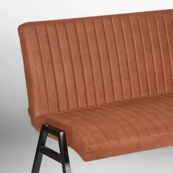 LABEL51 Eetkamerbank Matz - Cognac - Microfiber - 145 cm