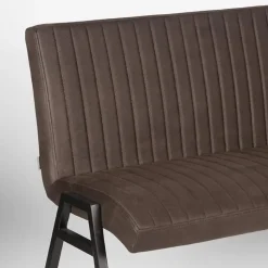 LABEL51 Eetkamerbank Matz - Antraciet - Microfiber - 145 cm