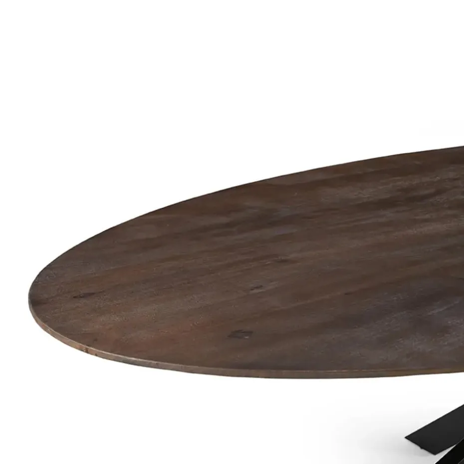 LABEL51 Eettafel James Ovaal Espresso 240cm