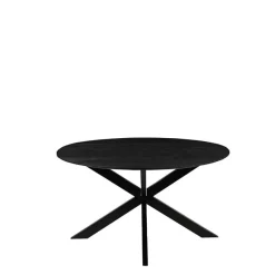 LABEL51 Eettafel Otis Zwart Mangohout Ø140cm