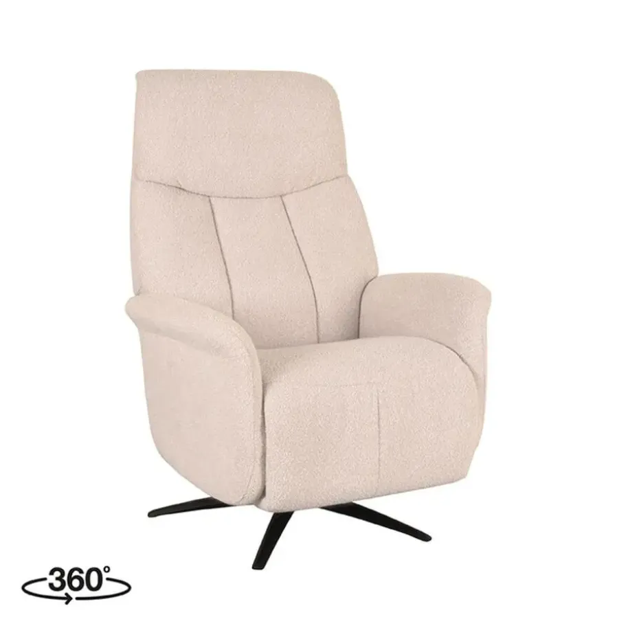 LABEL51 Fauteuil Oslo - Naturel - Boucle - Elektrisch - 87x79x112 cm