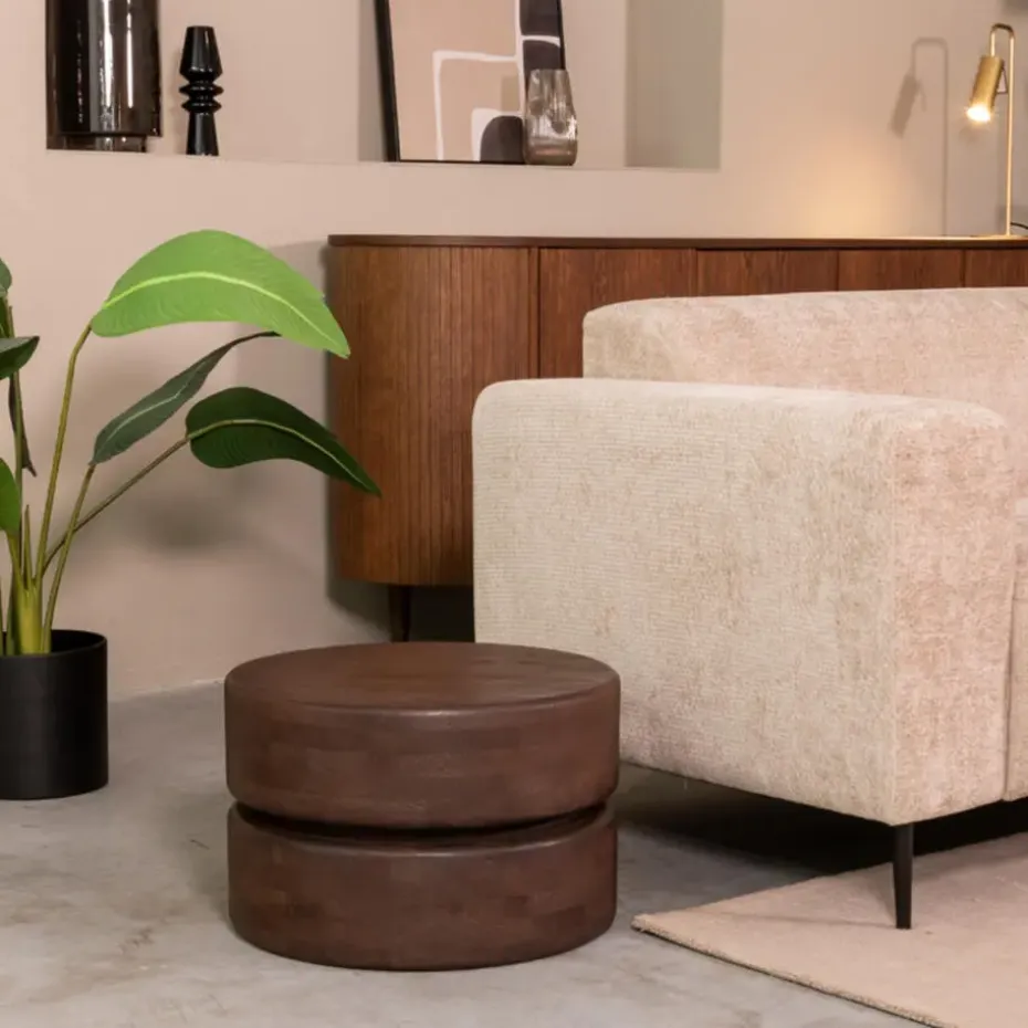 LABEL51 Salontafel Milly - Espresso - Mangohout - 50 cm