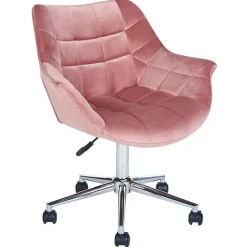 LABELLE - Bureaustoel - Roze - Fluweel