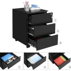 Ladeblok Incl. Slot - 55x45x39cm - Zwart