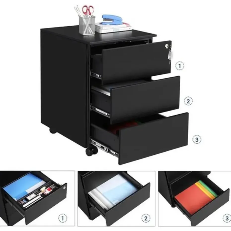 Ladeblok Incl. Slot - 55x45x39cm - Zwart