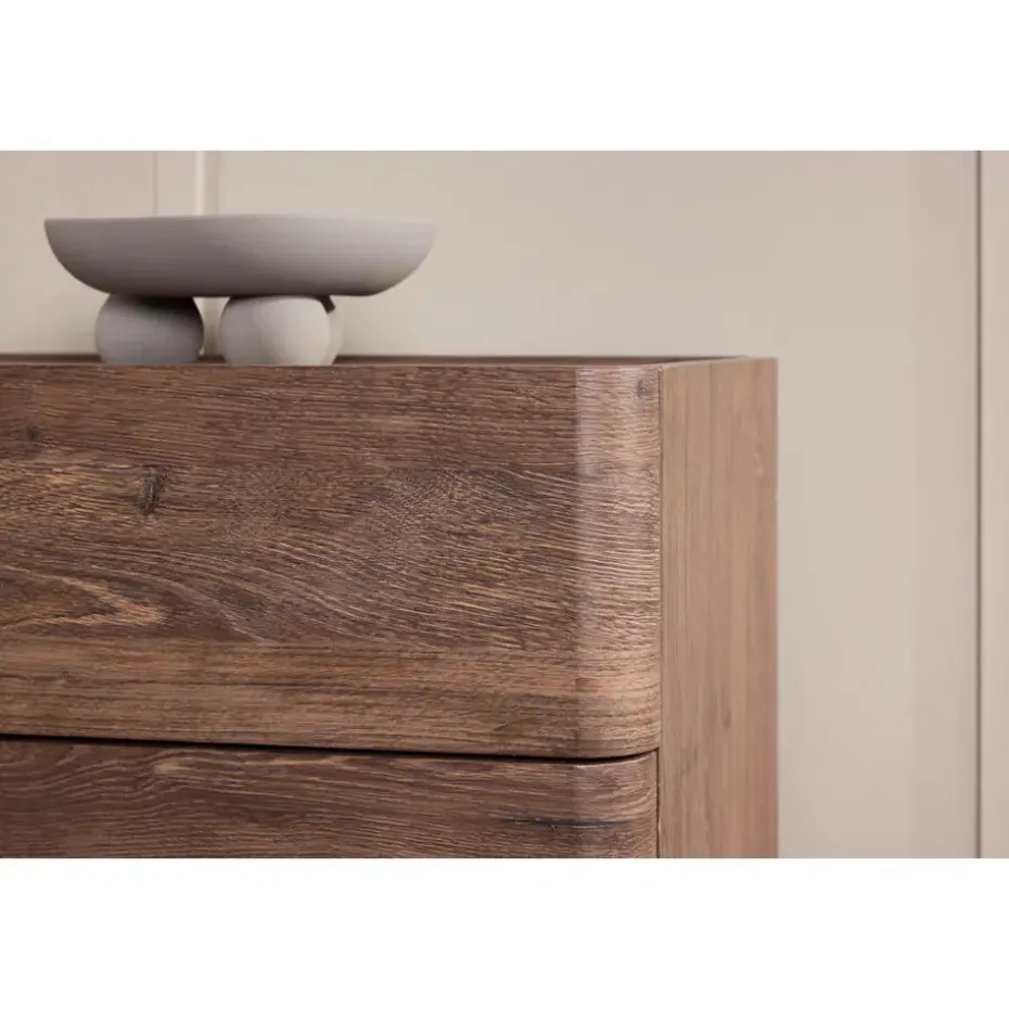 Ladekast 3 Lades - Donkerbruin MDF - 100x48x60cm - Noble