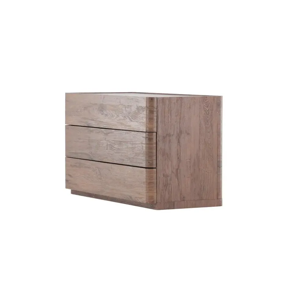Ladekast 3 Lades - Donkerbruin MDF - 100x48x60cm - Noble