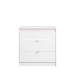 Ladekast Bobby - wit - 80x78,5x40,5 cm