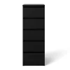 Ladekast Naia - 5 lades - mat zwart - 111,3x40,2x50 cm