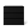 Ladekast Naia - 3 lades - mat zwart - 70,1x76,8x50 cm