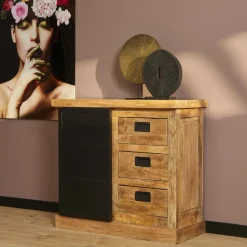 Ladekast Rechthoek Naturel Hout - 100x45x85cm - Nashville