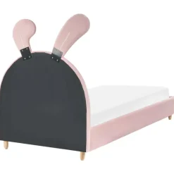 LALLIAS - Eenpersoonsbed - Roze - 90 x 200 cm - Fluweel