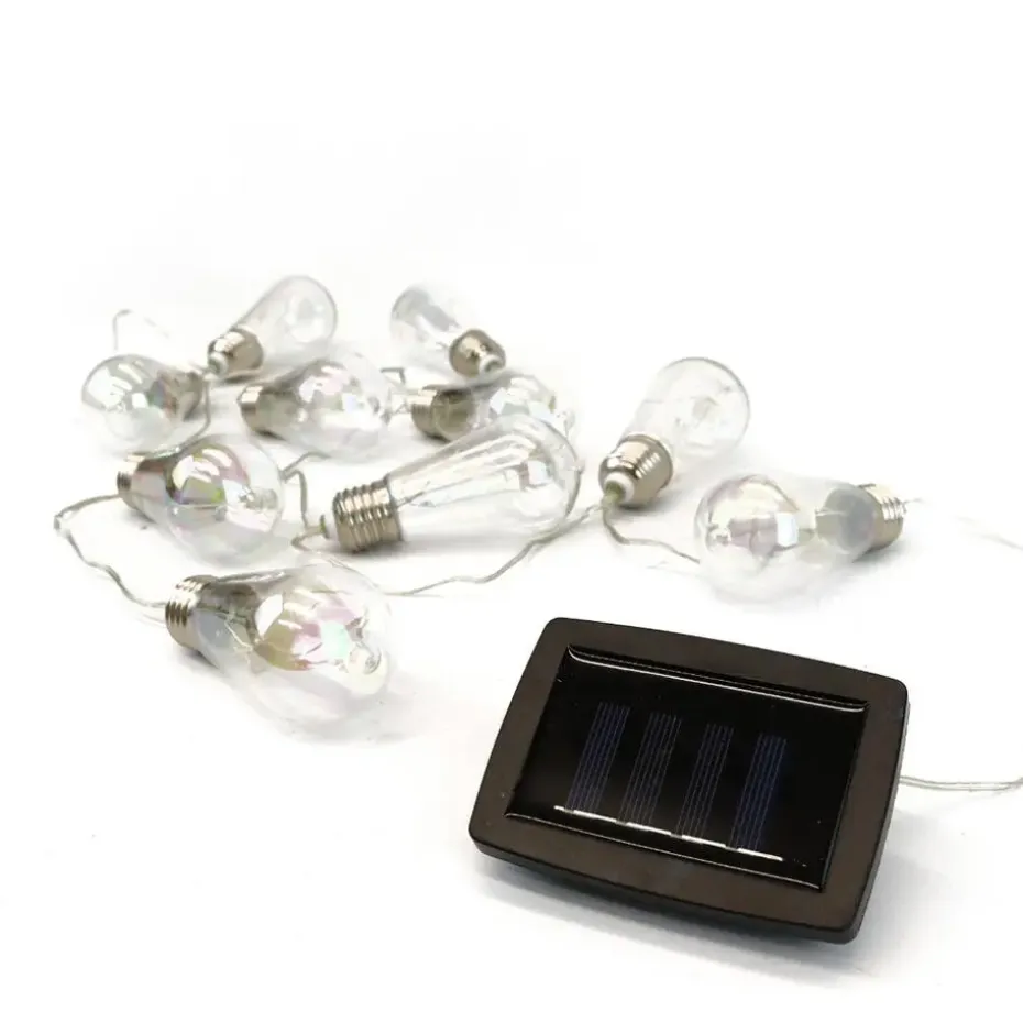 Lampen koord - buisvormige LED - 10 lampjes - zonne-energie