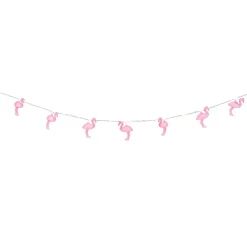 Lampen koord - flamingo LED - 10 lampjes - zonne-energie