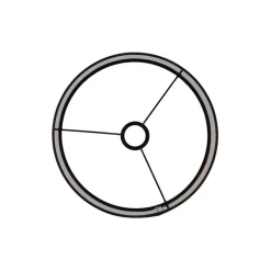 Lampenkap cilinder LIVIGNO - 40-40-30cm - zwart