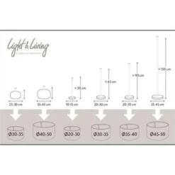 Lampenkap cilinder LIVIGNO - 40-40-30cm - zwart