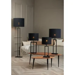 Lampenkap cilinder LIVIGNO - 40-40-30cm - zwart