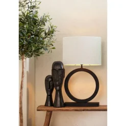 Lampenkap ovaal Saverna - Eiwit - 45x21x32cm