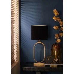 Lampenkap Ovaal Velours - Zwart - 30x15x25cm