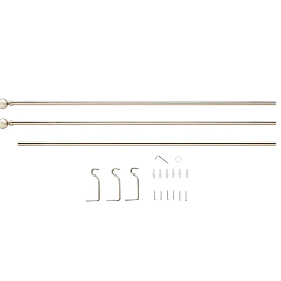 Lange Gordijnroede - Uitschuifbare Gordijn Rail - Stang van 240-360 cm - Zilver