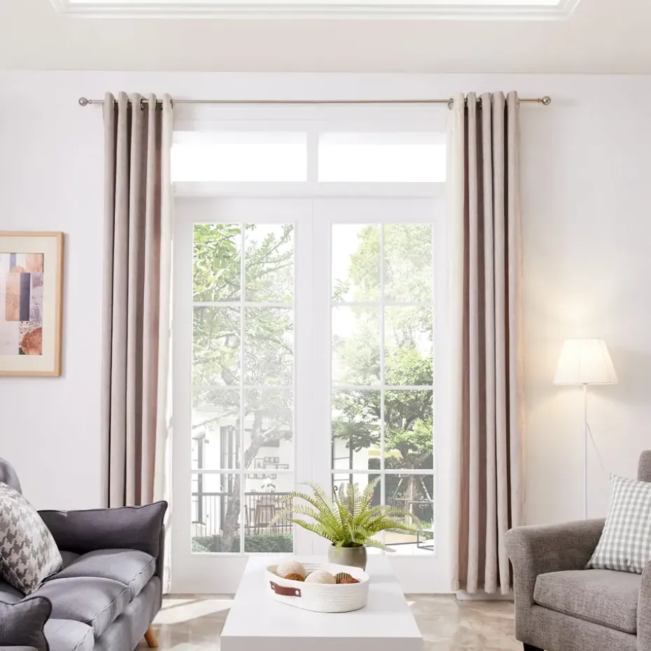 Lange Gordijnroede - Uitschuifbare Gordijn Rail - Stang van 240-360 cm - Zilver