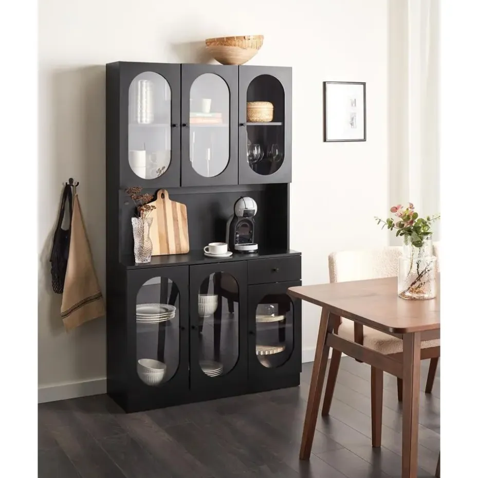 LANGFORD - Buffetkast - Zwart - Vezelplaat