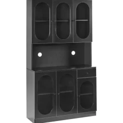 LANGFORD - Buffetkast - Zwart - Vezelplaat